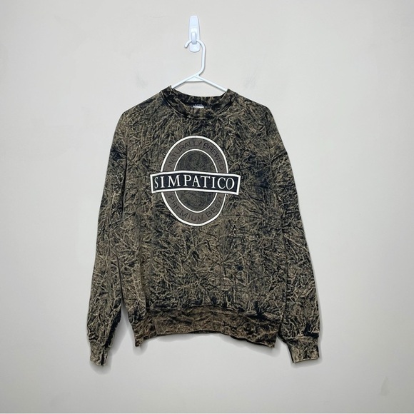 Vintage 90s Bleached Crewneck Sweatshirt Distressed - Picture 1 of 4